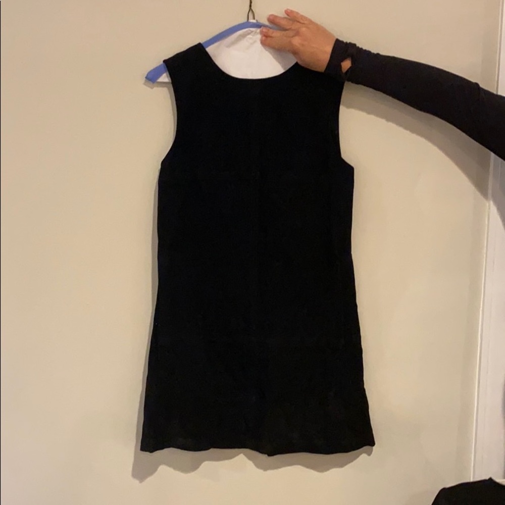 Suede black dress